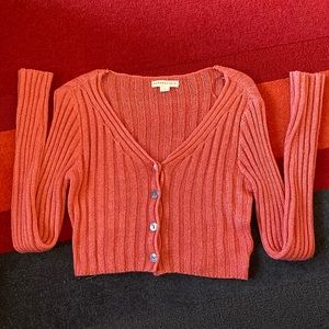 Aeropostale coral crop sweater